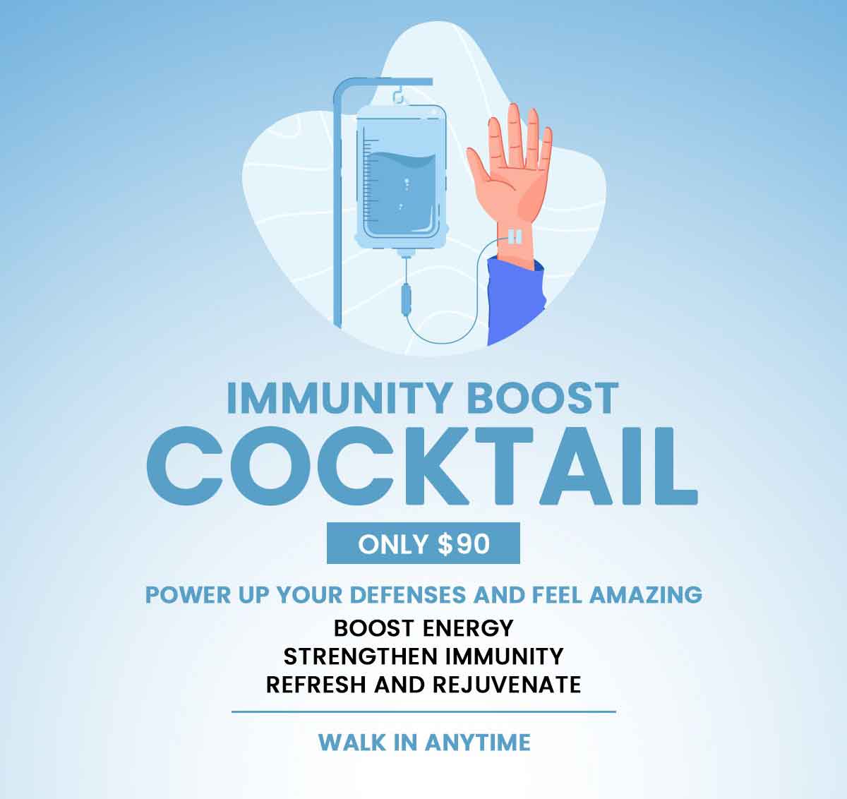 Immunity Boost Cocktail at enTrust Immediate Care, Houston, TX Immunity Boost Cocktail at enTrust Immediate Care, Houston, TX
