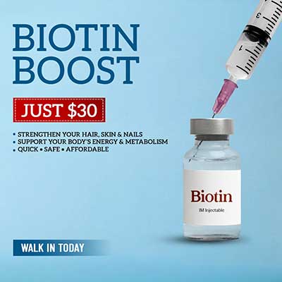 Biotin Boost shots at enTrust Immediate Care houston, TX