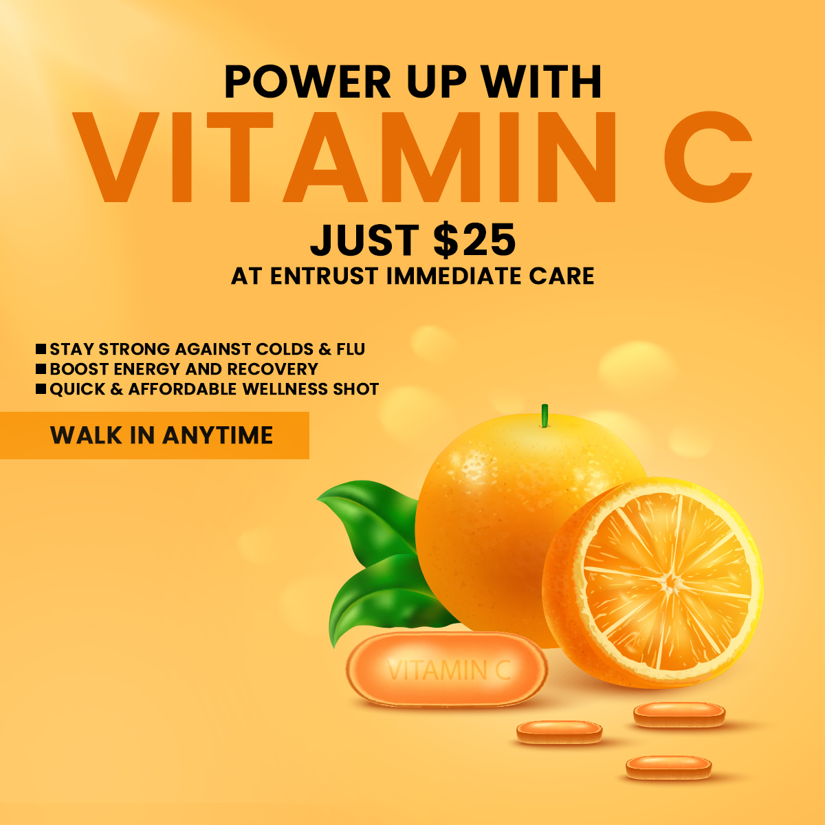 Travel and Immunity Vitamin C Boost from enTrust Immediate Care, Houston, TX